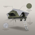 Rooftop Camper Tent Built for All-Season Overland Adventures, Aluminum Honeycomb Base, Ripstop Polycotton, Under 1-Minute Setup