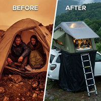 AlpineNest Summit Rooftop Camper Tent — Before & After