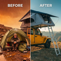 TrailCrest Atlas Rooftop Camper Tent — Before & After