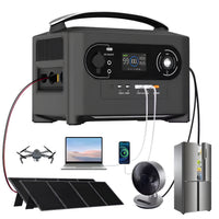 Portable Solar Generator Built for Remote Power, 1000Wh Lithium Battery, Multiple USB Outputs, Smart Control