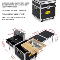 Portable Outdoor Kitchen Built for Overlanding, Stainless Steel Sink, Expandable Tables, Quick-Fold Design